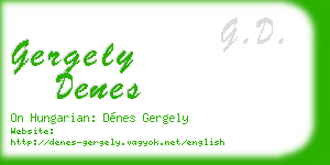 gergely denes business card