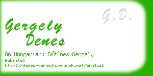 gergely denes business card